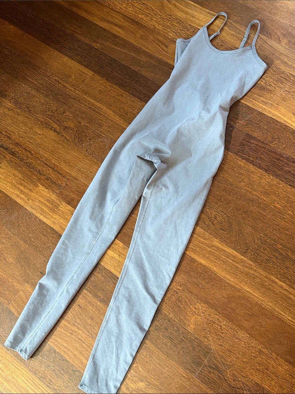 ALO Yoga Light Gray Tank Jumpsuit with Slim Legs
